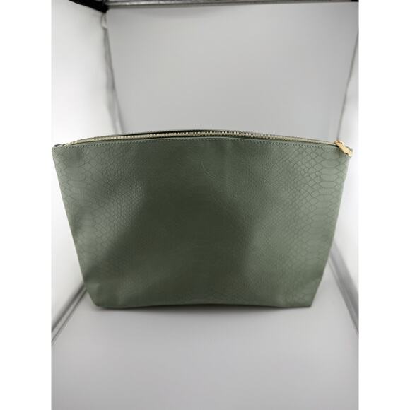 Sonia Kashuk Loaf Bag Faux Leather Makeup Tote with Zipper - Mint - Picture 1 of 7